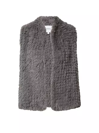 COMMA | Gilet in Felloptik | grau